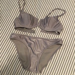 Metallic shimmer bikini